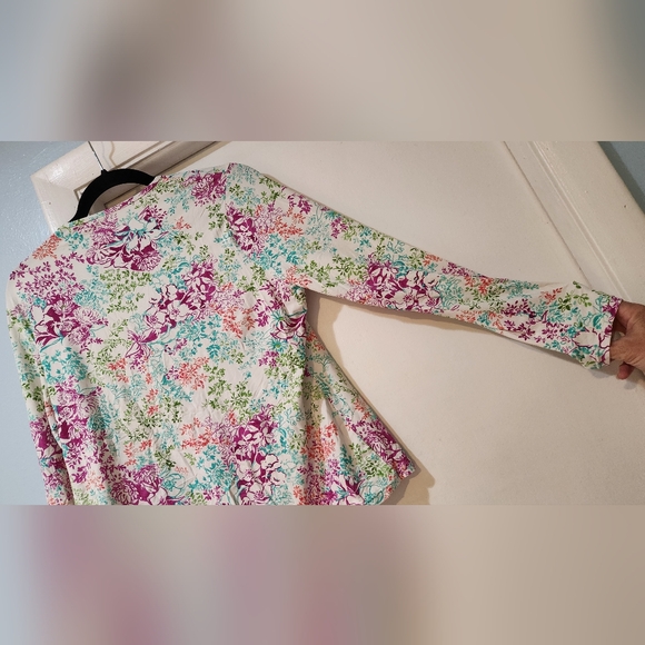 Women's Lands' End Long Sleeve Shirt Bathing Suit Cover Top, Size L/P - Picture 11 of 11